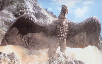 Rodan, a flying monster that helps Godzilla against Ghidorah.